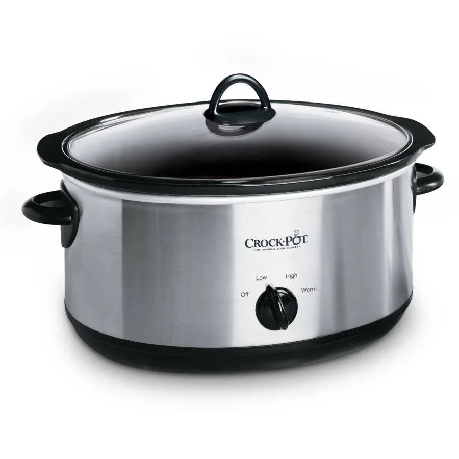 Crock-Pot manual seven-quart stainless steel slow cooker